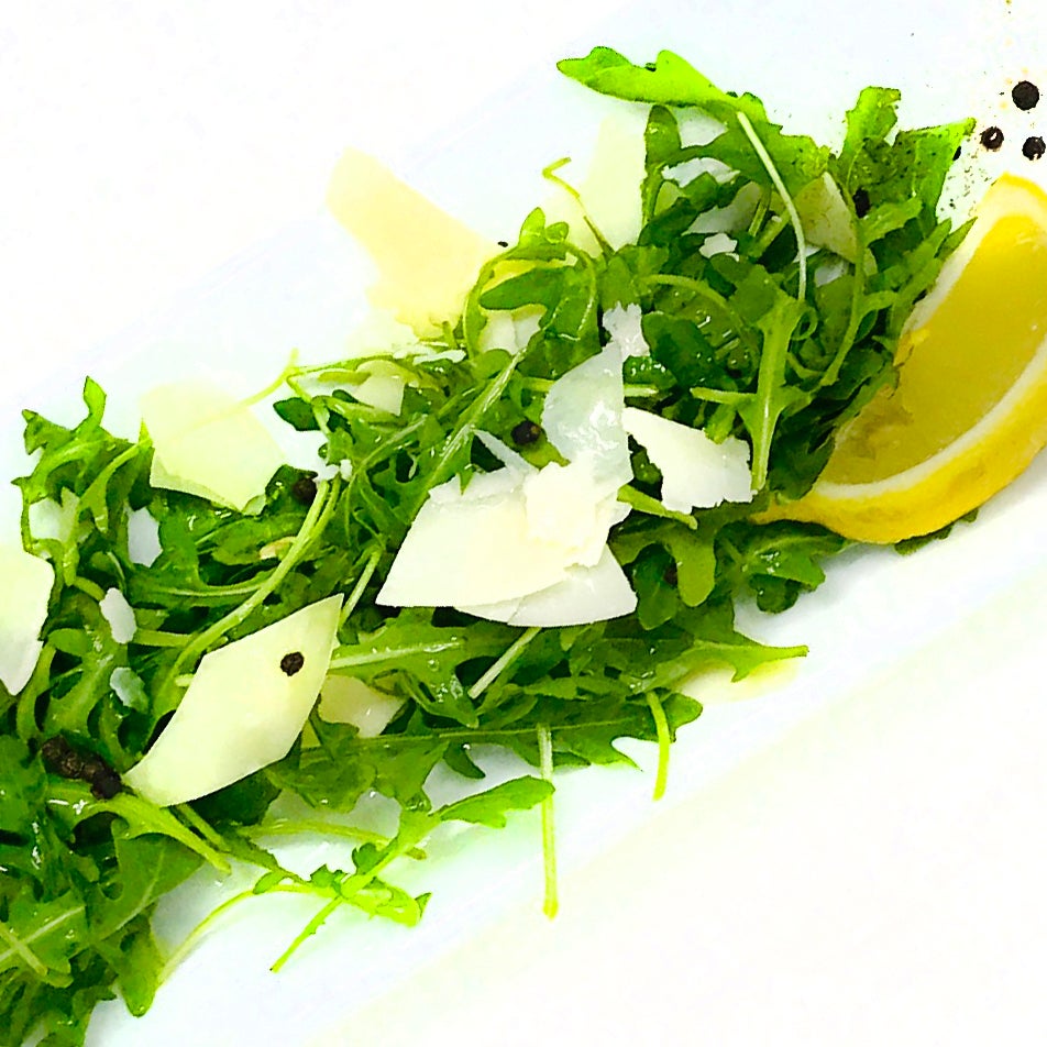 Arugula Salad with Shaved Parmesan, Lemon & Olive Oil